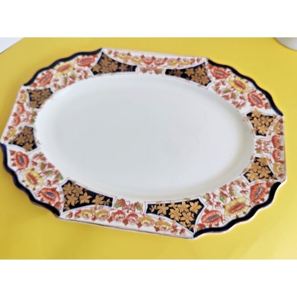 Vintge Myott Serving Platter Derbytone 14 1/2" x 10 1/4" - Picture 1 of 13